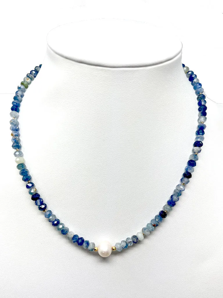 Maja Fresh water Pearl & Kyanite Necklace