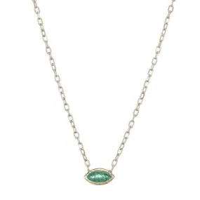 Marquise Emerald Necklace (ready to ship option)*