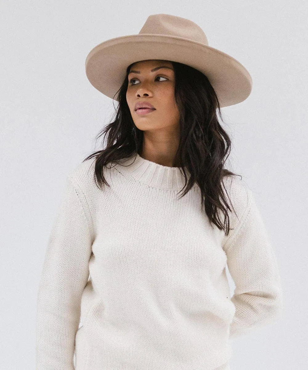Maude Pencil Brim: Size S/M 57 / Off White