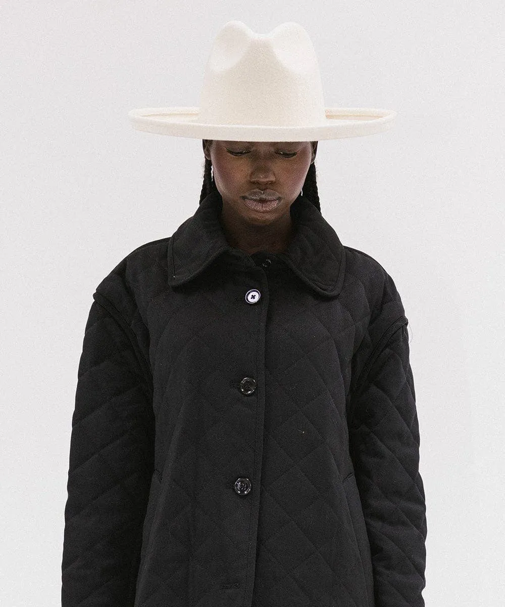 Maude Pencil Brim: Size S/M 57 / Off White