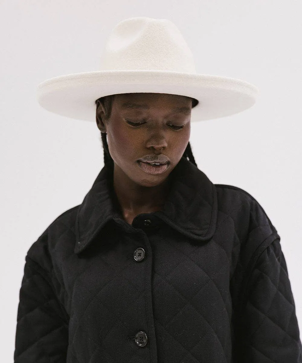 Maude Pencil Brim: Size S/M 57 / Off White