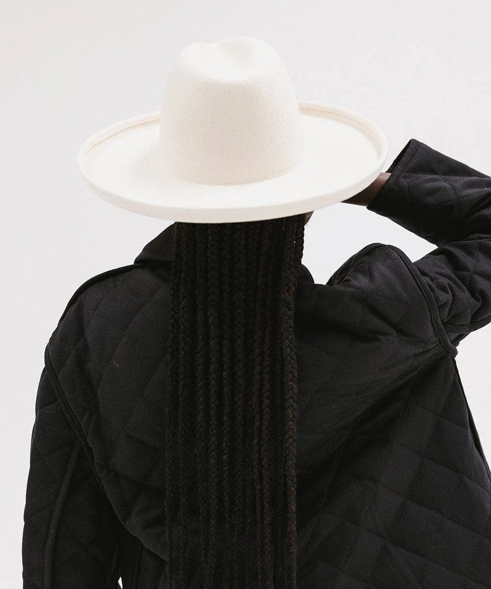 Maude Pencil Brim: Size S/M 57 / Off White