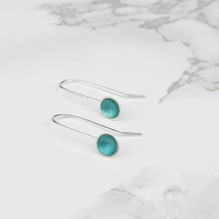 Medium Drop Enamel Earring