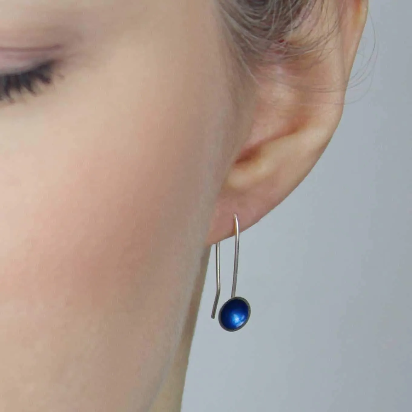 Medium Drop Enamel Earring