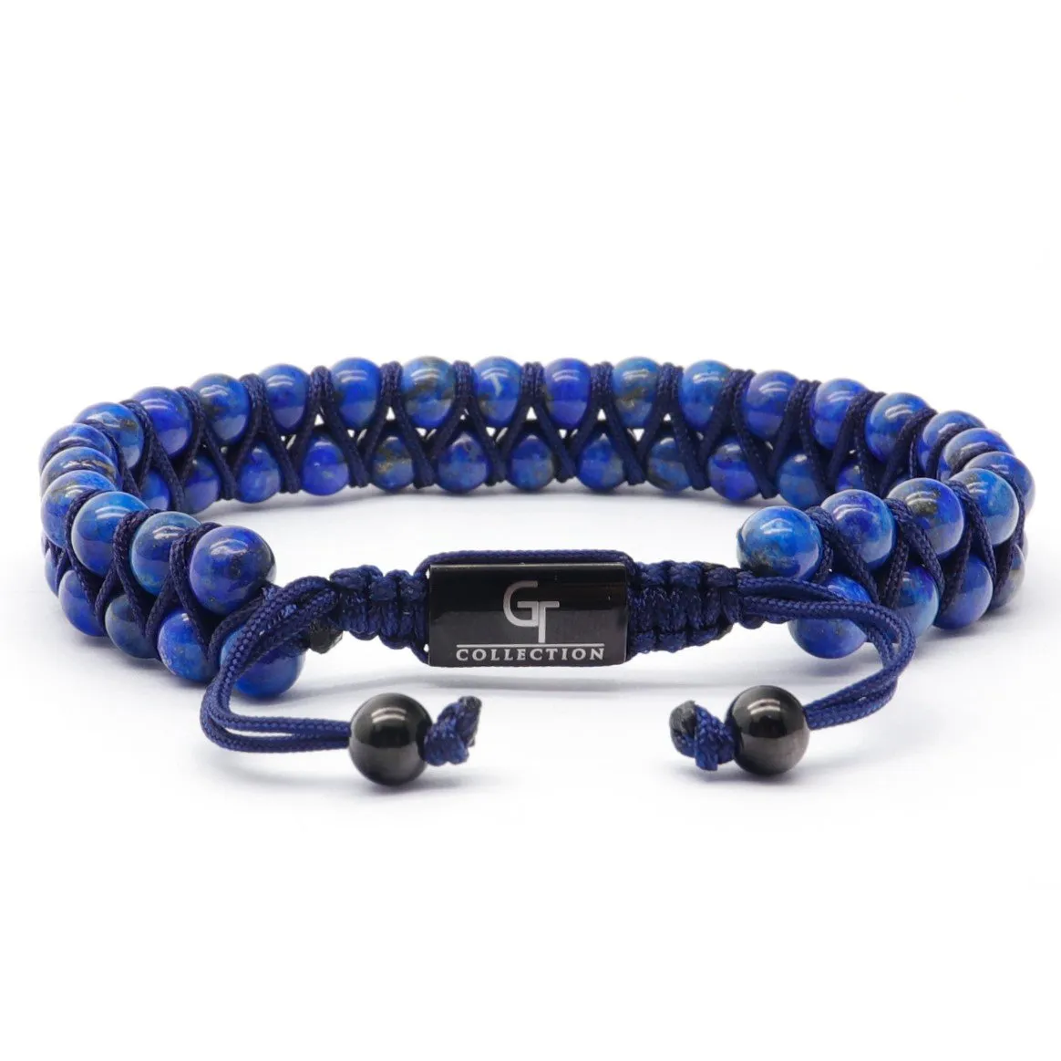 Men's LAPIS LAZULI Double Bead Bracelet
