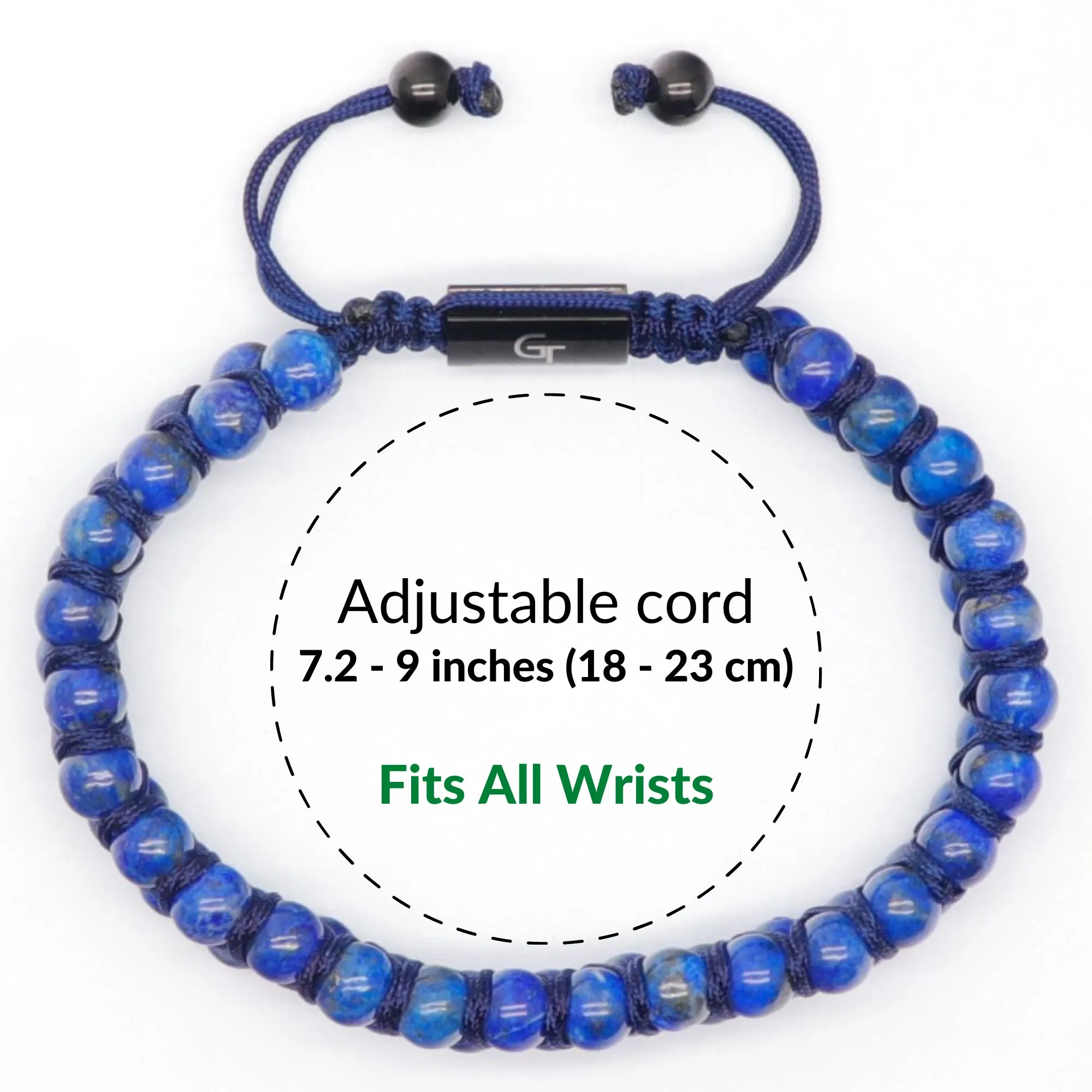 Men's LAPIS LAZULI Double Bead Bracelet