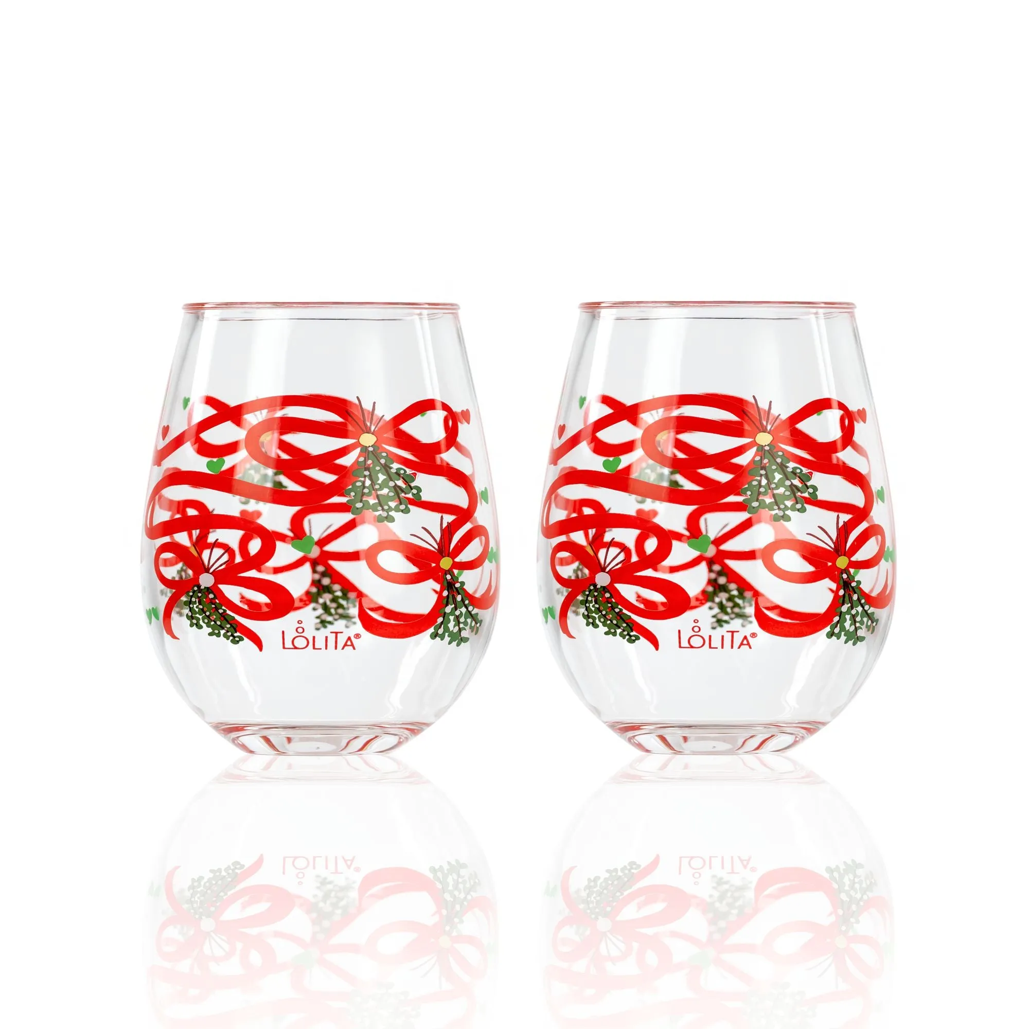 Mistletoe Acrylic Stemless Set