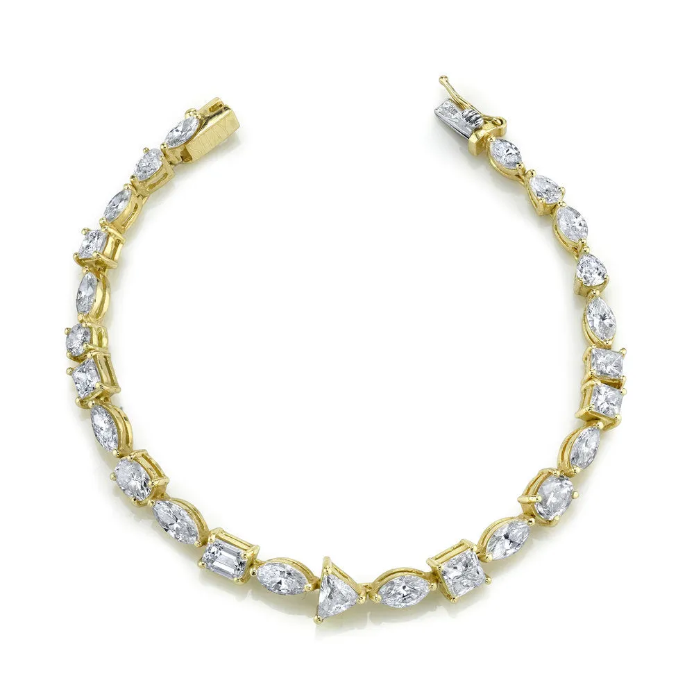 MIXED DIAMOND TENNIS BRACELET