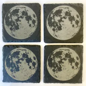 Moon Landing Slate Coaster Set