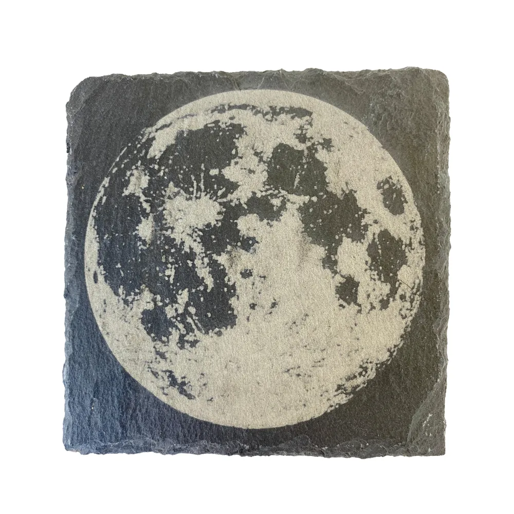 Moon Landing Slate Coaster Set