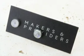 moonstone stud - 6mm