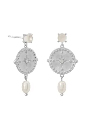 Murkani Disc Earrings Silver - Silver