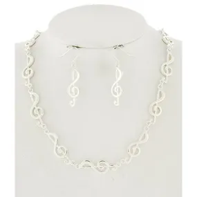 Music Note Necklace Set