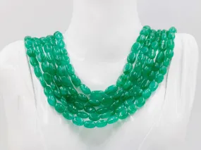 Natural Emerald Beaded Necklace Emerald Gemstone Necklace Indian Necklace Sarafa Necklace Green Necklace Genuine Gemstone Beads SKU 6142847