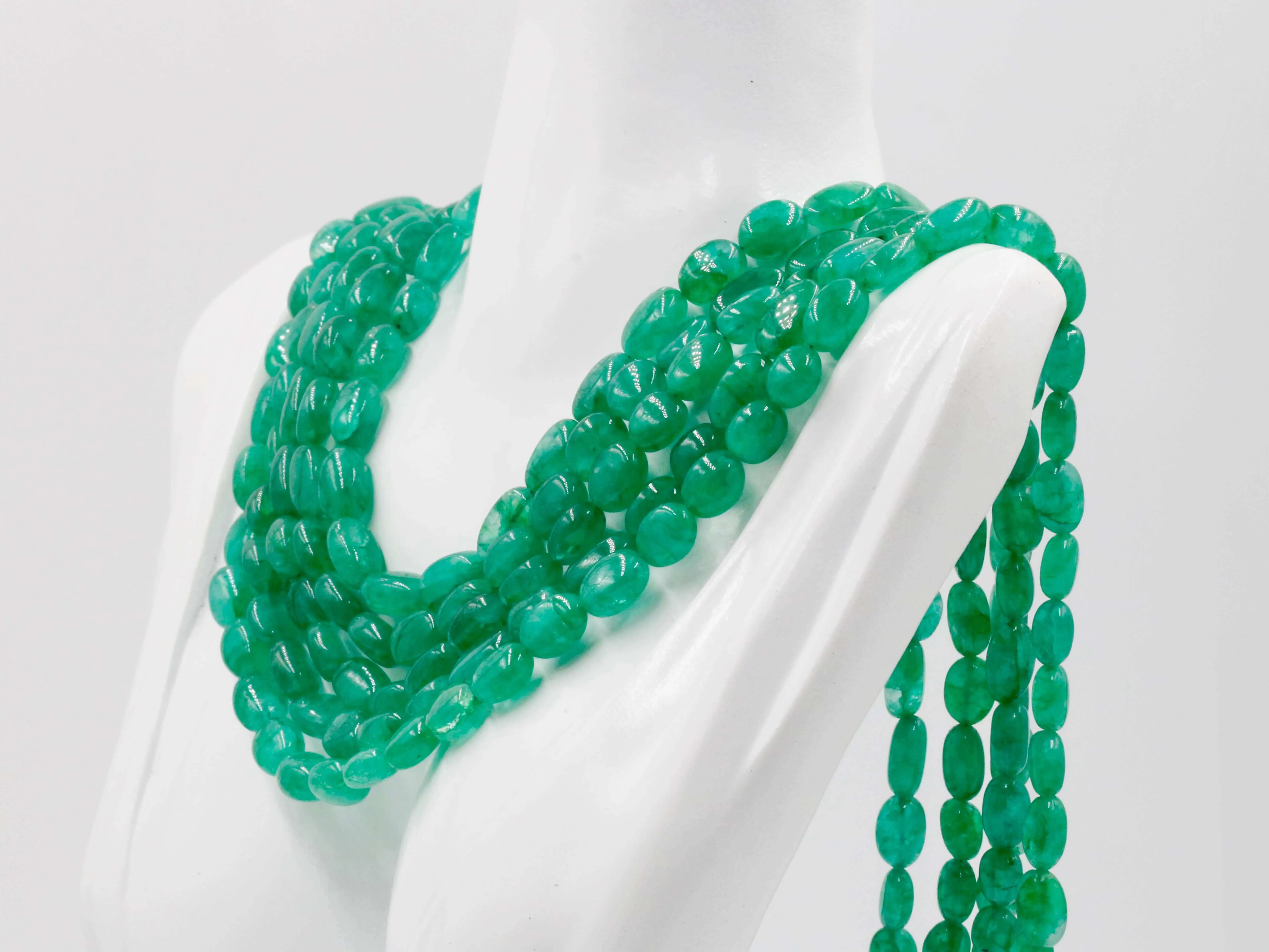Natural Emerald Beaded Necklace Emerald Gemstone Necklace Indian Necklace Sarafa Necklace Green Necklace Genuine Gemstone Beads SKU 6142847