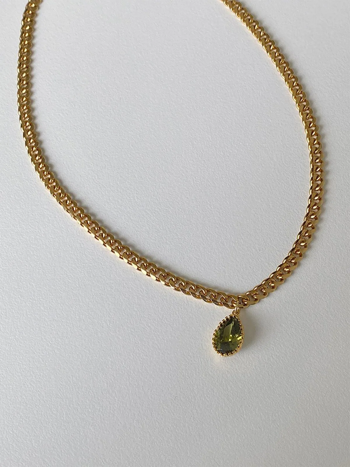 Natural Freshwater Pearl and Zircon Drop Necklace