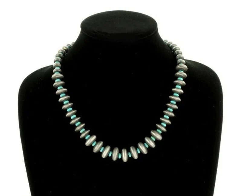 Navajo Style Pearl Bead Necklace