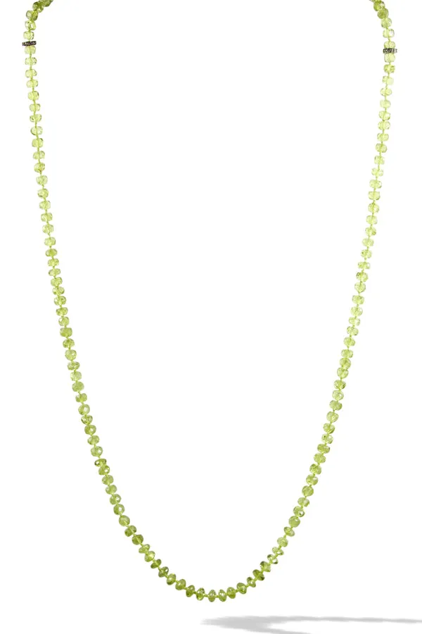 Necklace - Beaded Peridot 36"