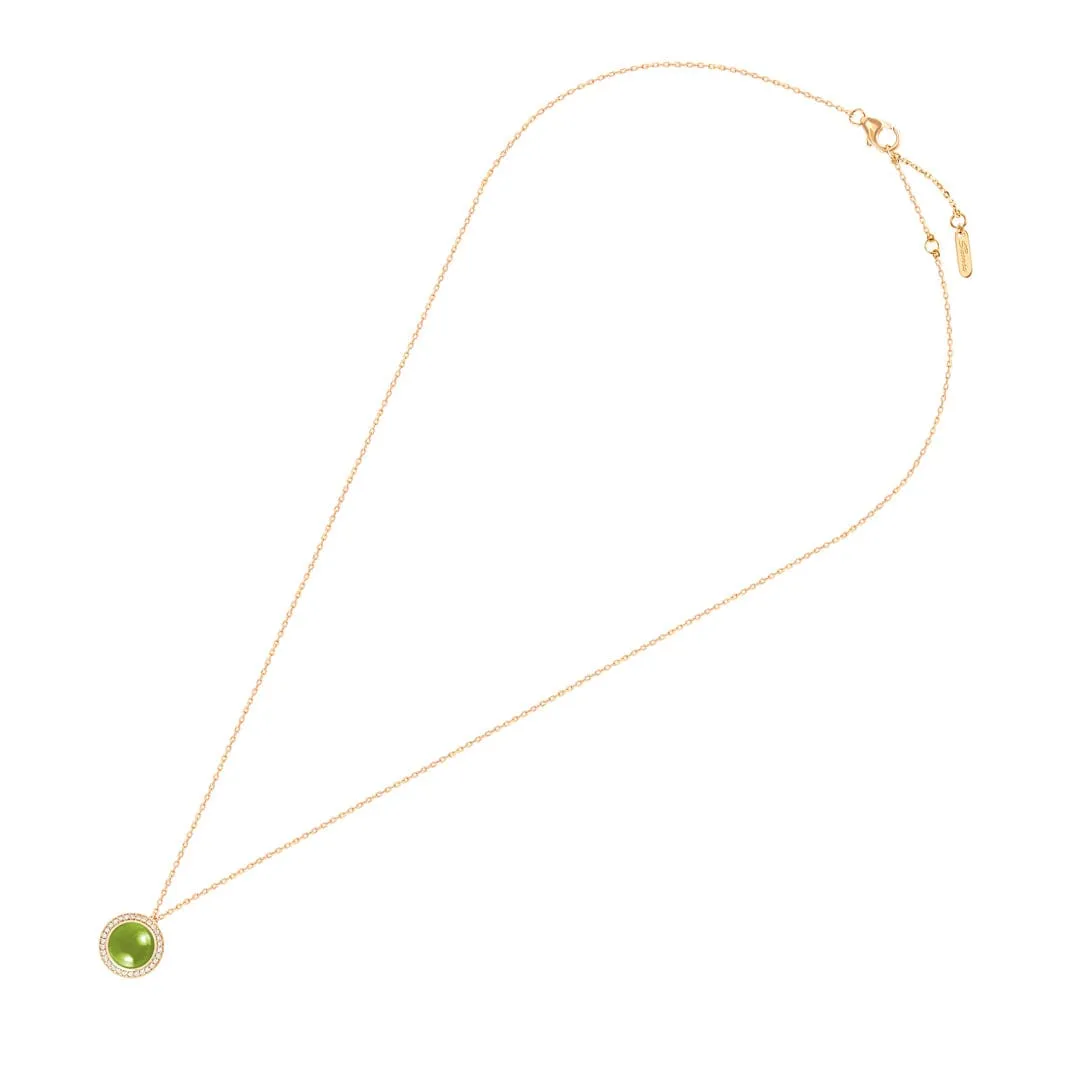 Noor Yellow Gold Diamond Peridot Necklace