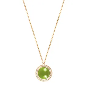 Noor Yellow Gold Diamond Peridot Necklace