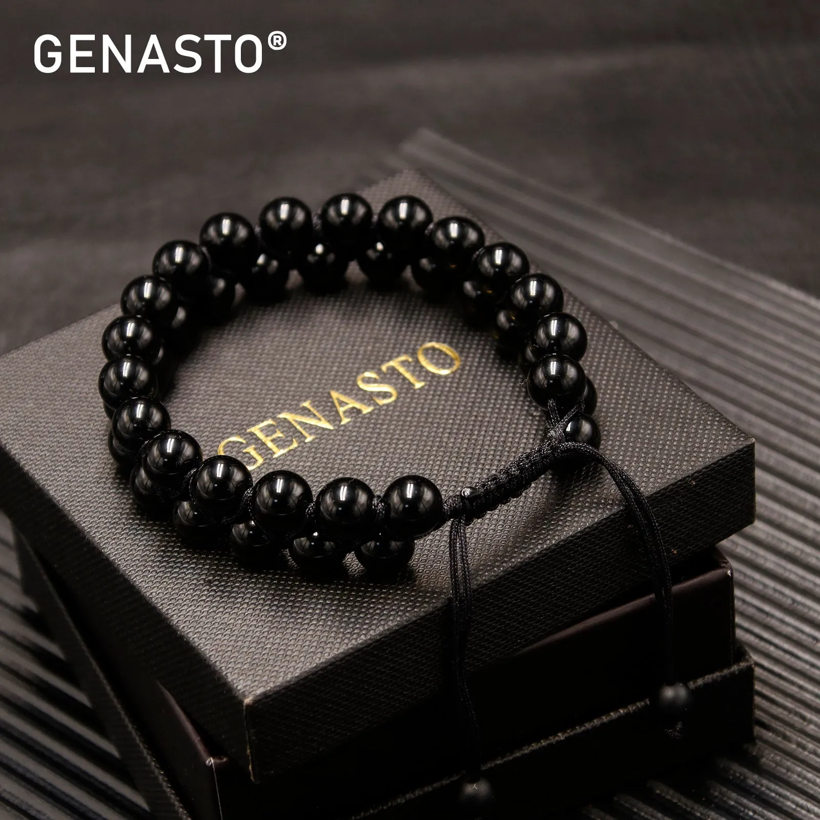Obsidian Two-layer Bracelet, 8mm