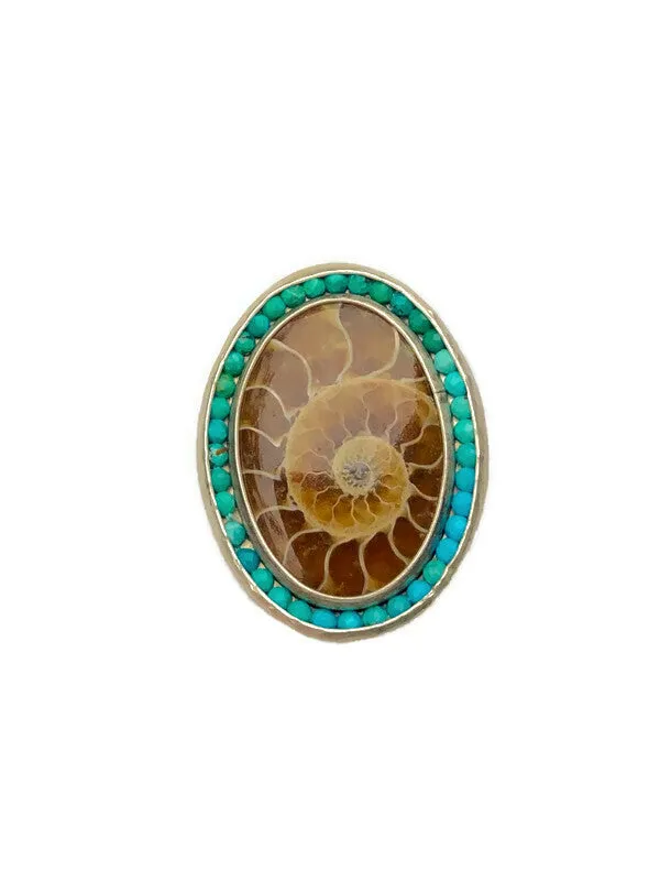 Ocean Fossil Aurora Ring