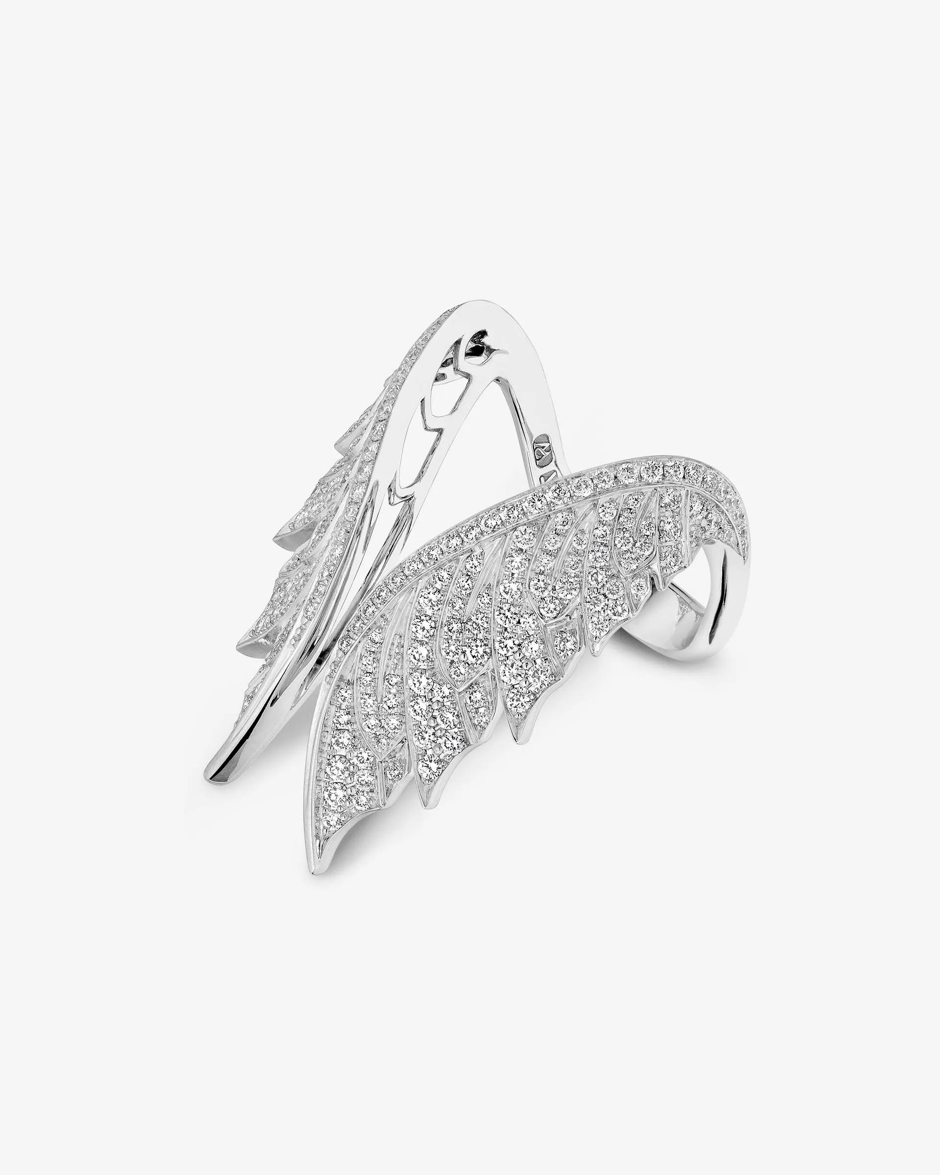 Open Tail Feather Ring