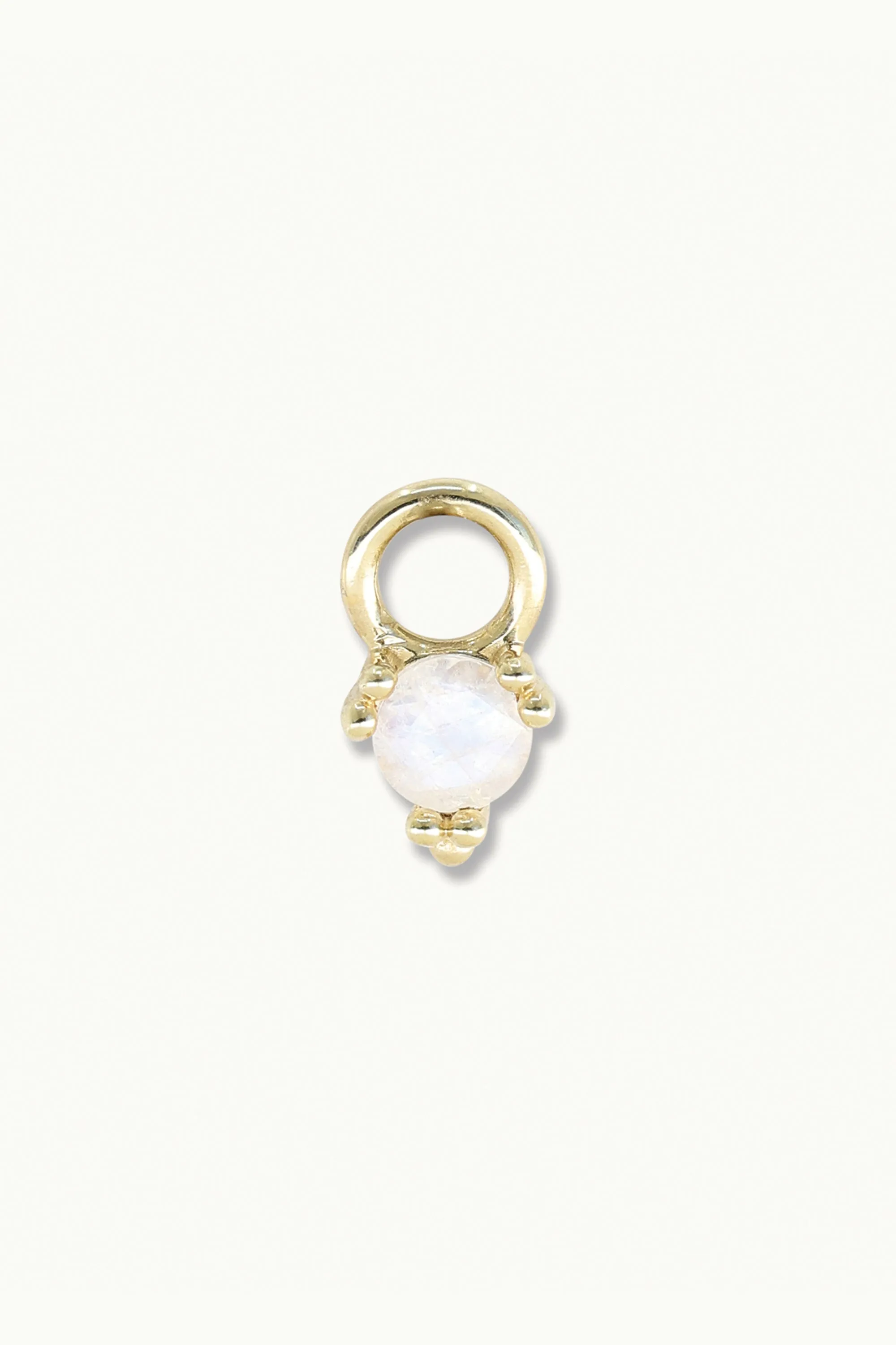 Orb Moonstone Gold Charm