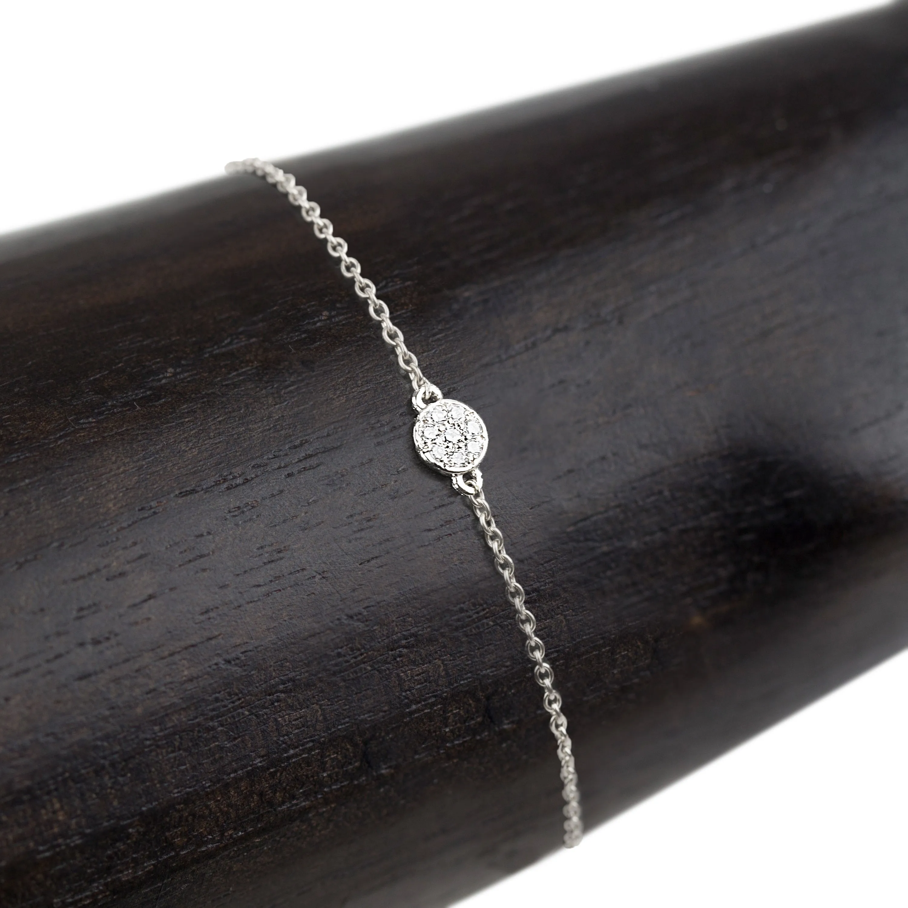 Pave Diamond Moon Bracelet