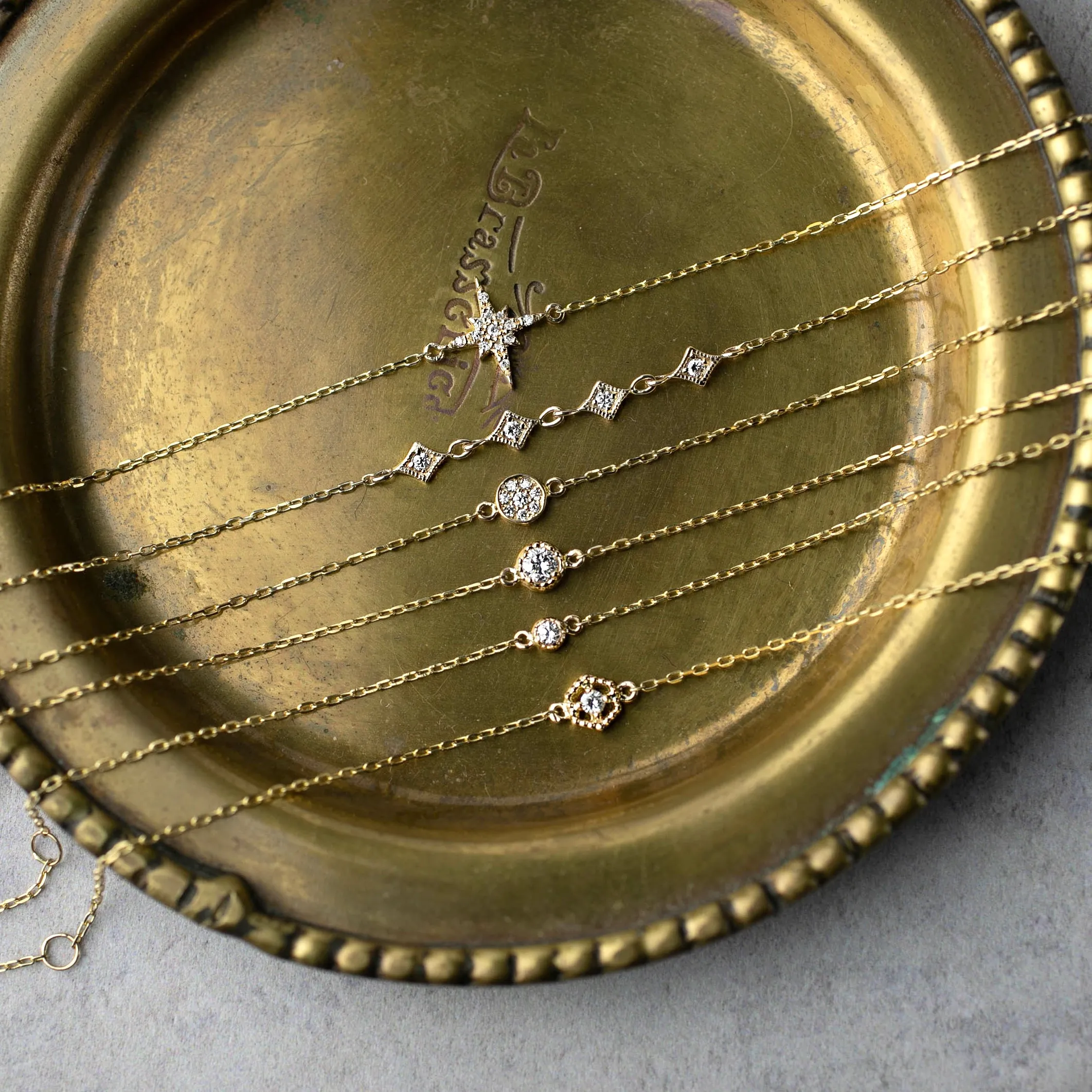 Pave Diamond Moon Bracelet