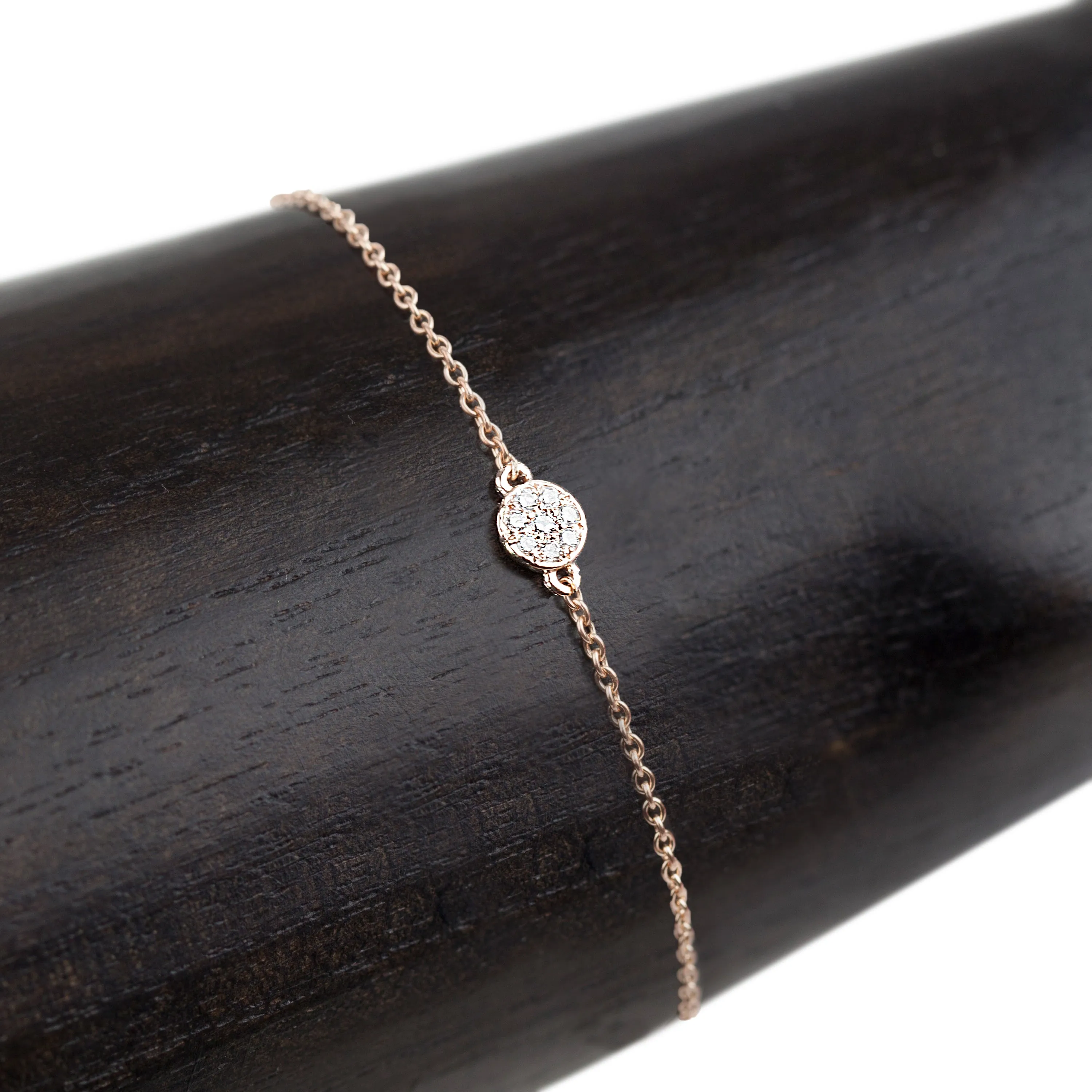 Pave Diamond Moon Bracelet