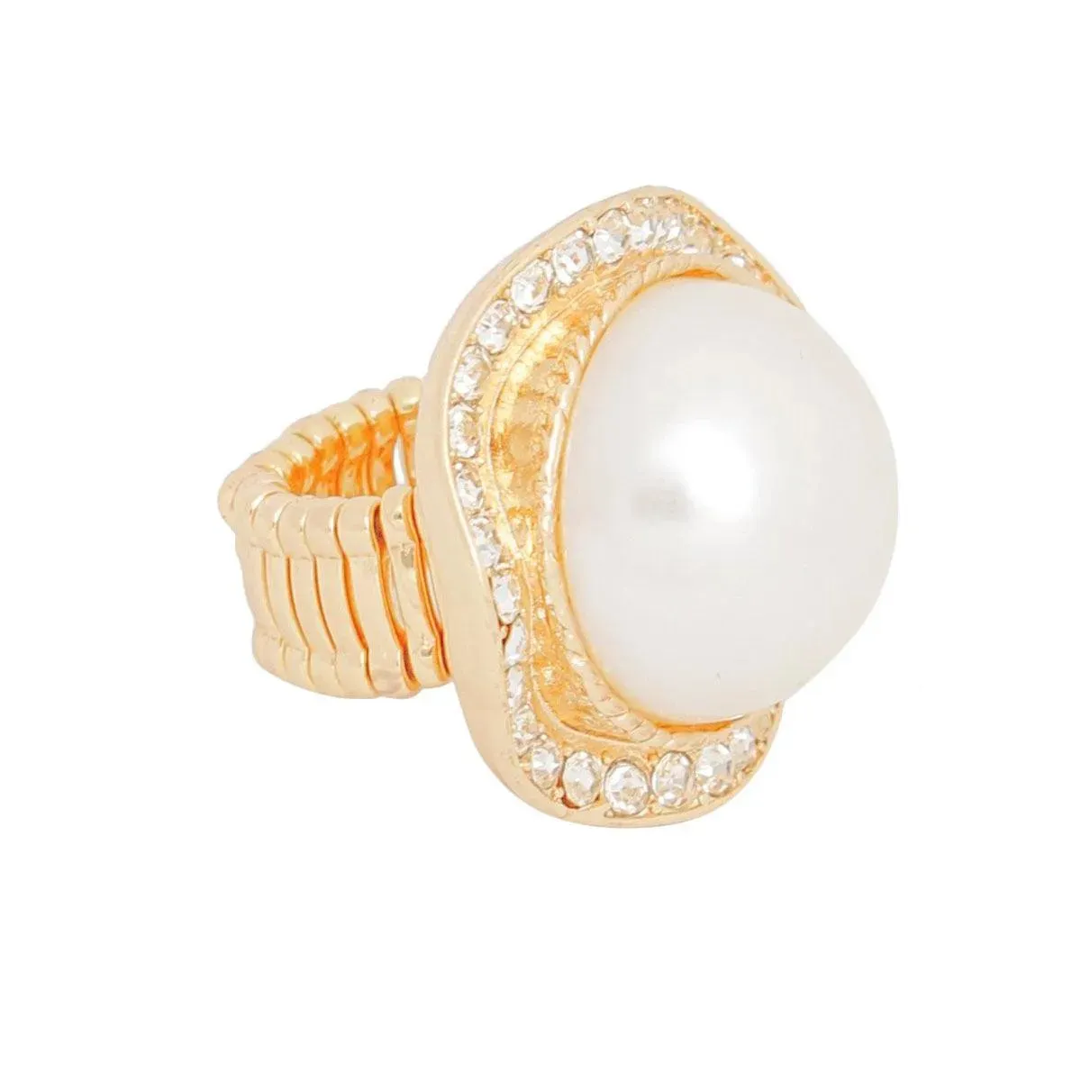 Pearl Bead Gold Cocktail Ring: A Timeless Piece for Sophisticated Glamour