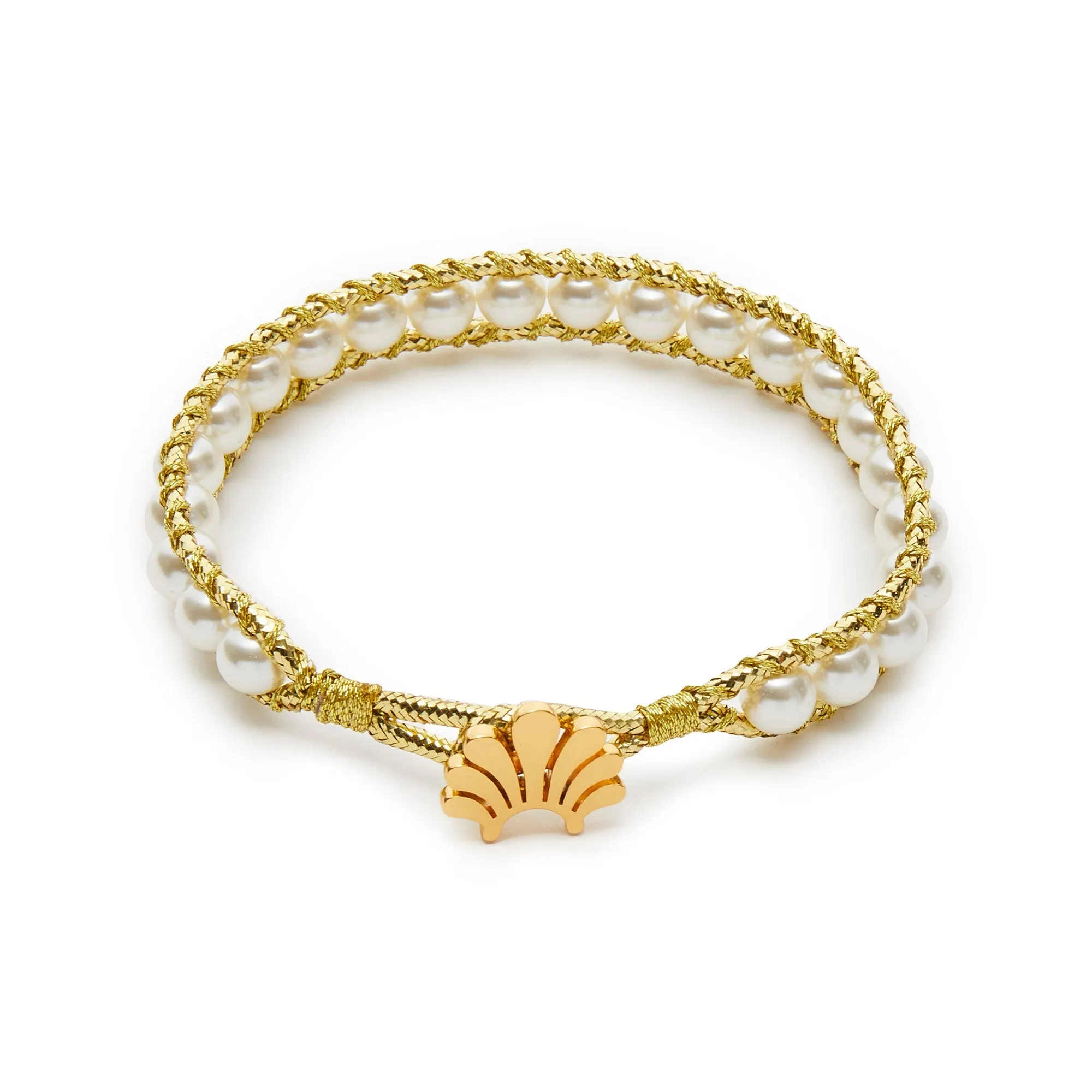 PEARL BEADED CORD BRACELET