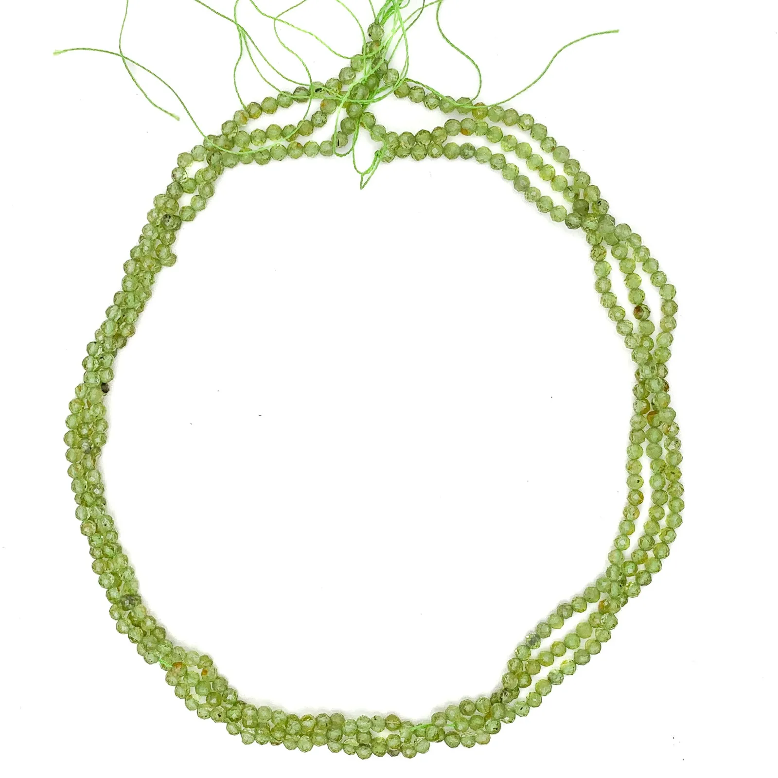 Peridot 3mm Faceted Rounds Bead Strand