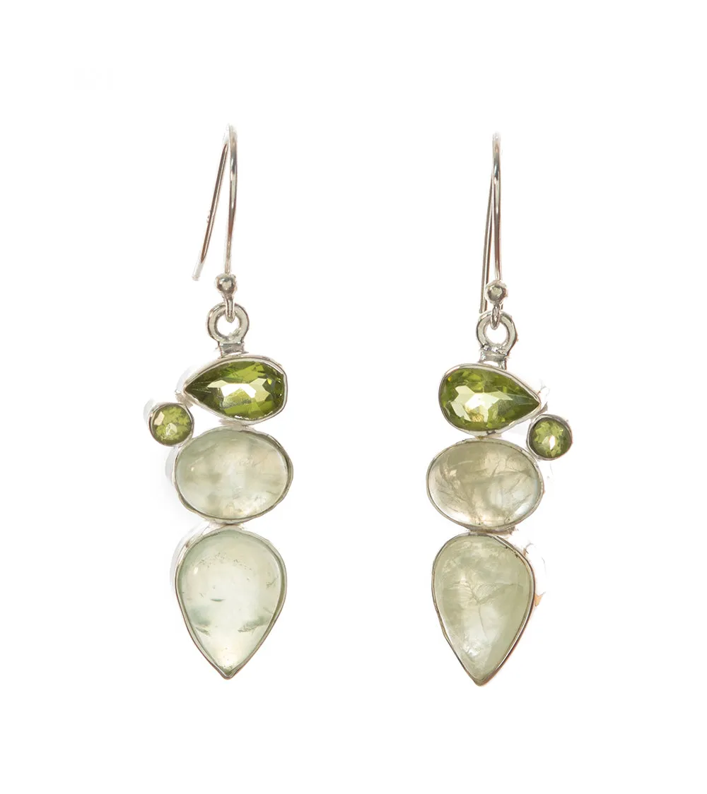 Peridot & Prehnite Earrings - BOBB36079