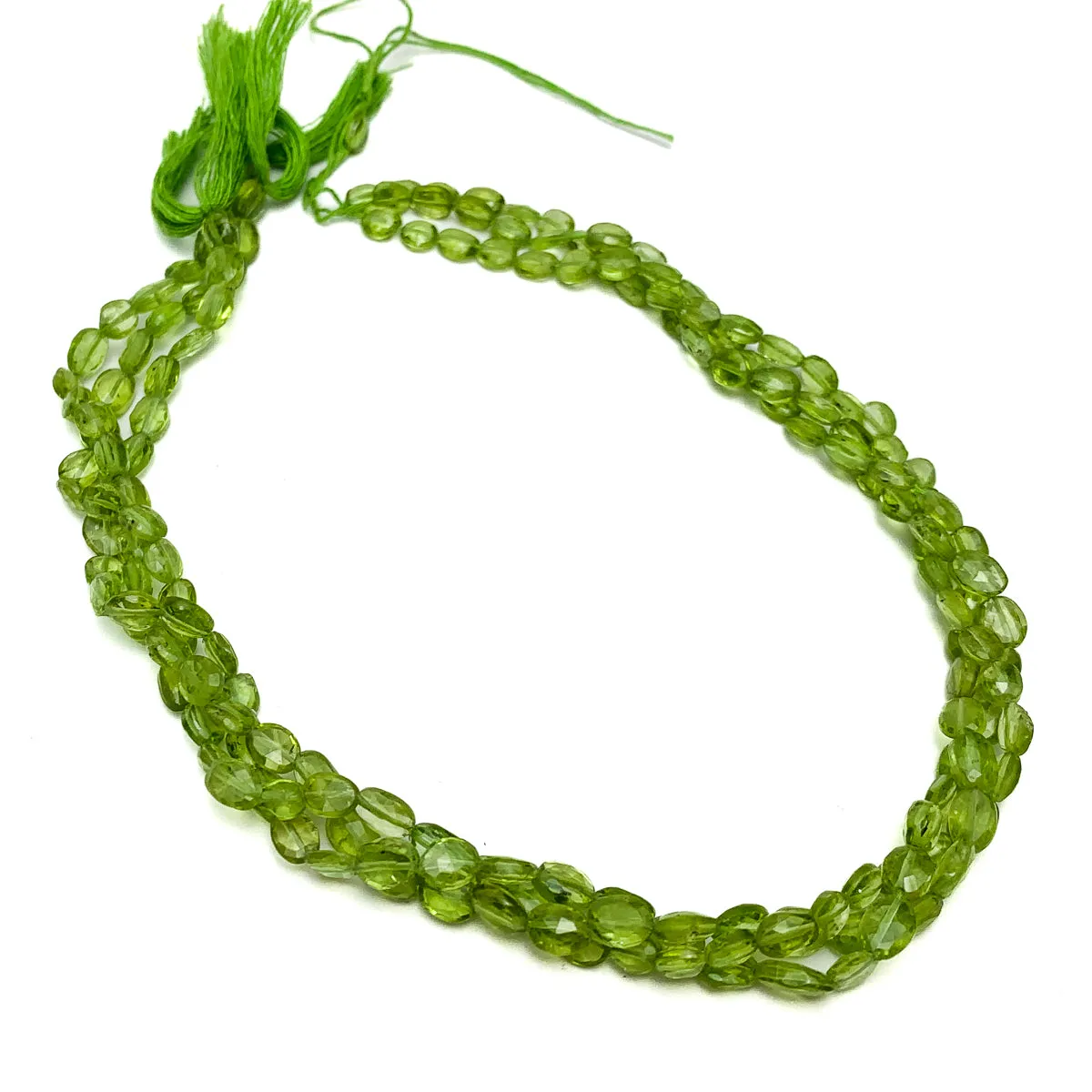 Peridot Faceted Ovals Strand