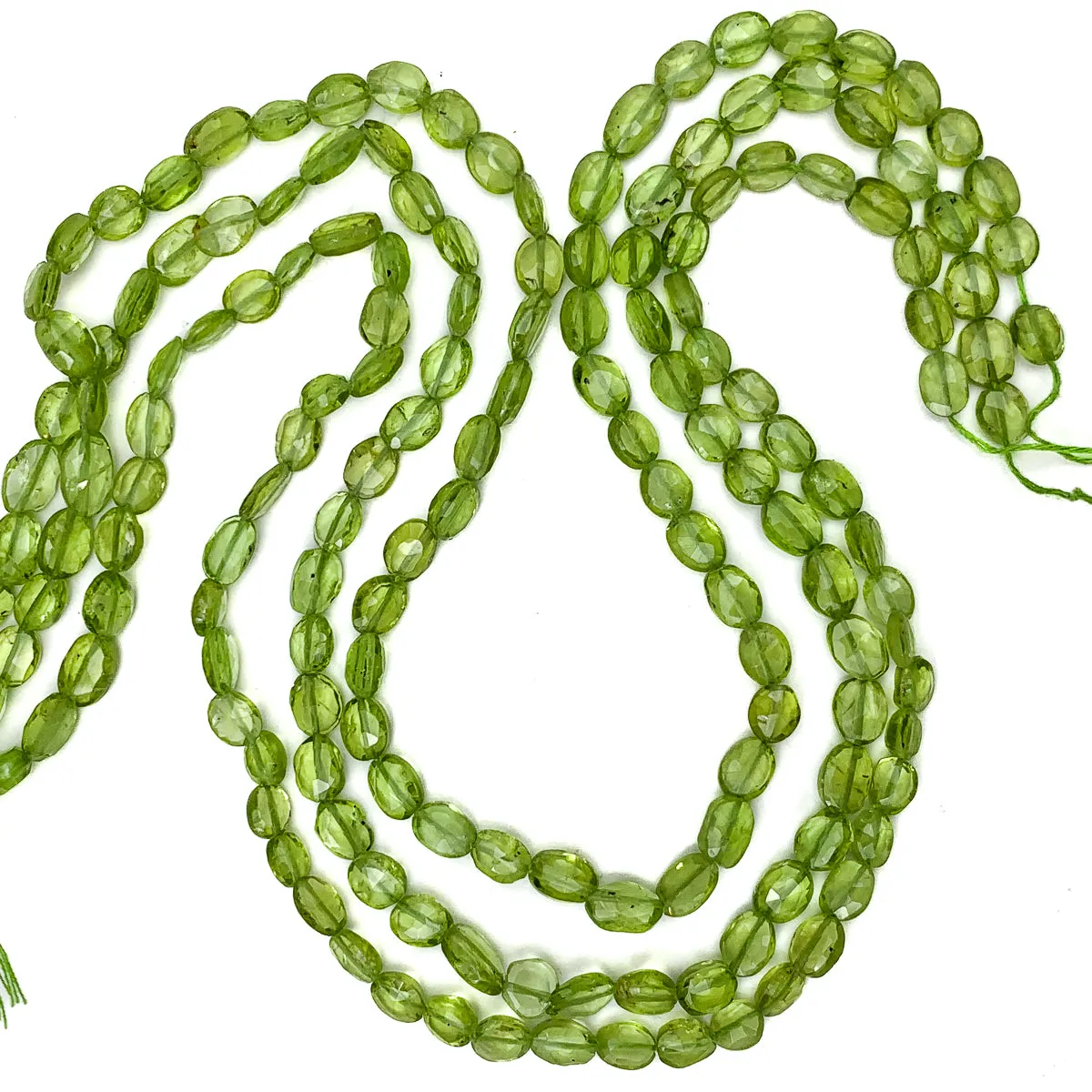 Peridot Faceted Ovals Strand
