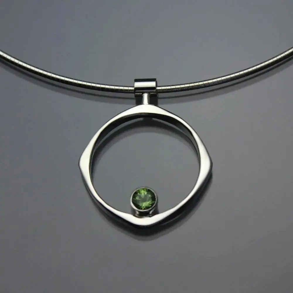 Peridot Pendant Necklace PEN070PR Sterling Silver by John Tzelepis Jewelry
