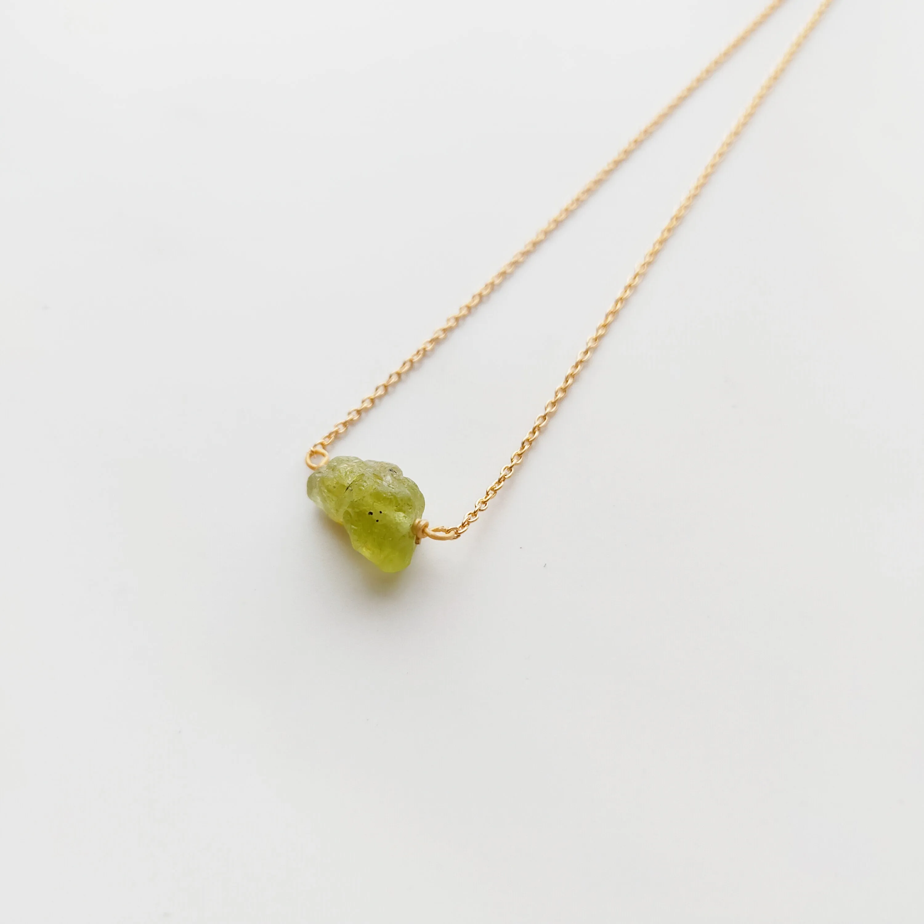 Peridot Simple Necklace (GOLD / SILVER)