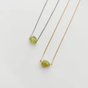 Peridot Simple Necklace (GOLD / SILVER)