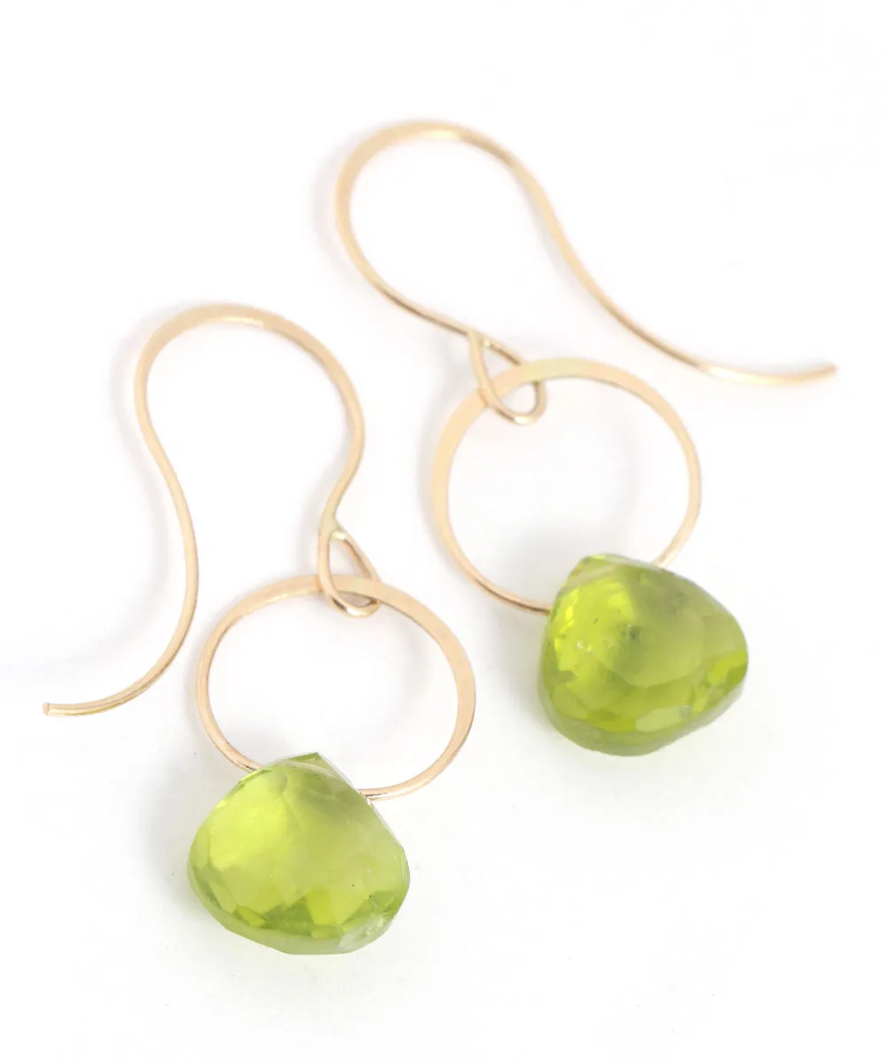Peridot Single Drop Earrings