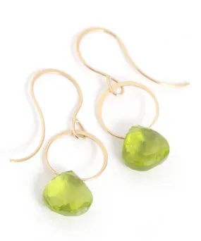 Peridot Single Drop Earrings