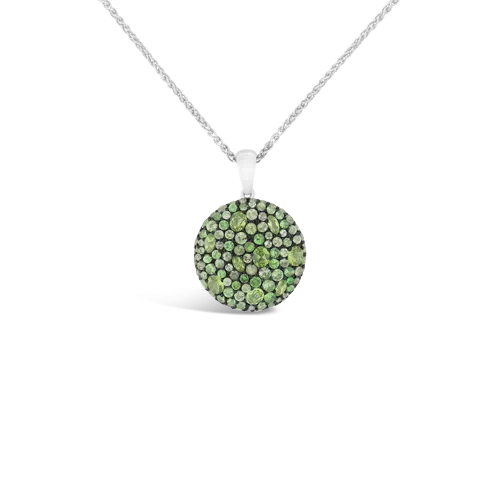 Peridot, Tsavorite & Fancy Sapphire Pendant