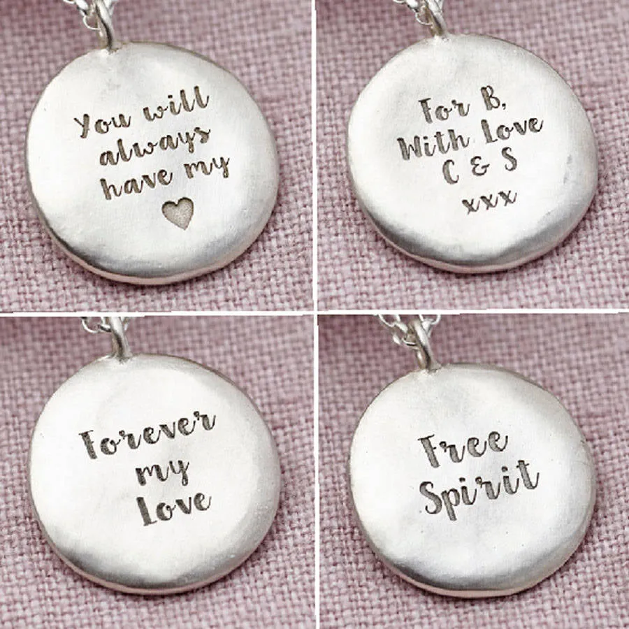 Personalised Sterling Silver And Peridot Necklace