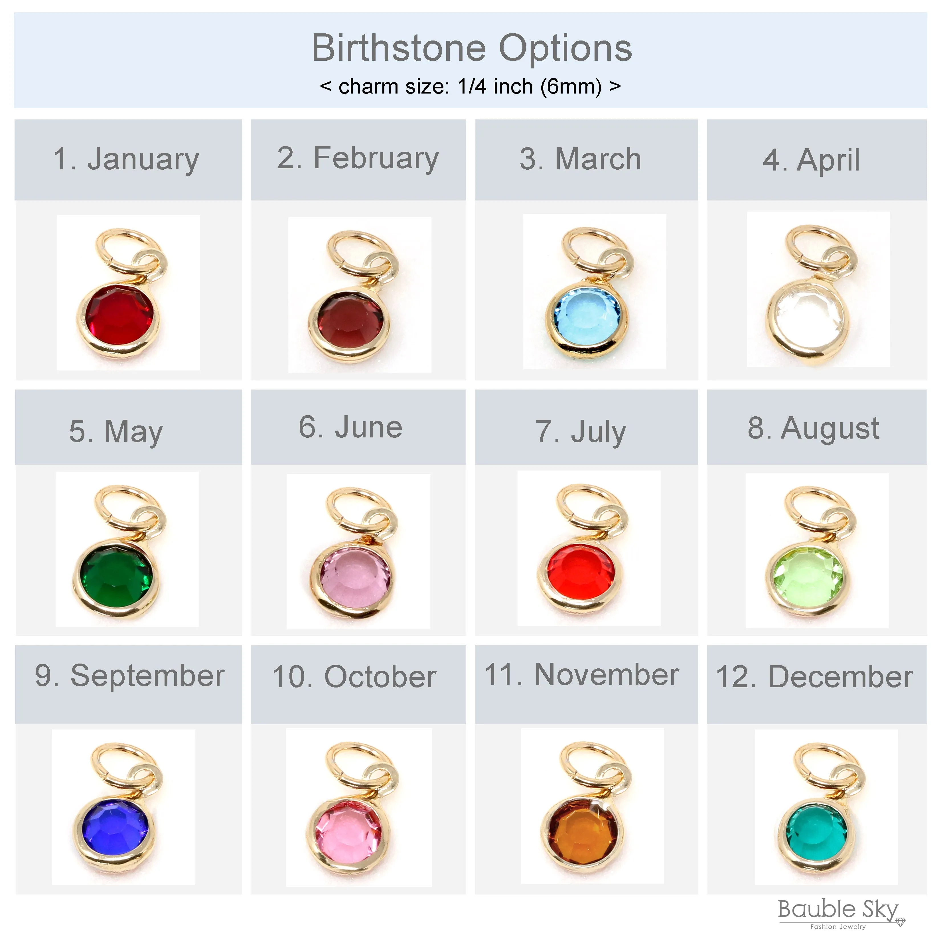 Personalized Initial Birthstone Necklace
