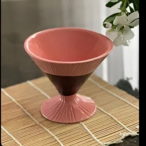 PINK PORCELAIN MARTINI GLASS