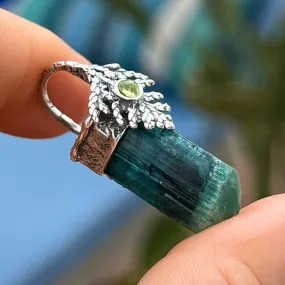 PRE-ORDER FOR AMANDA- Tourmaline Silver Fairy Pendant