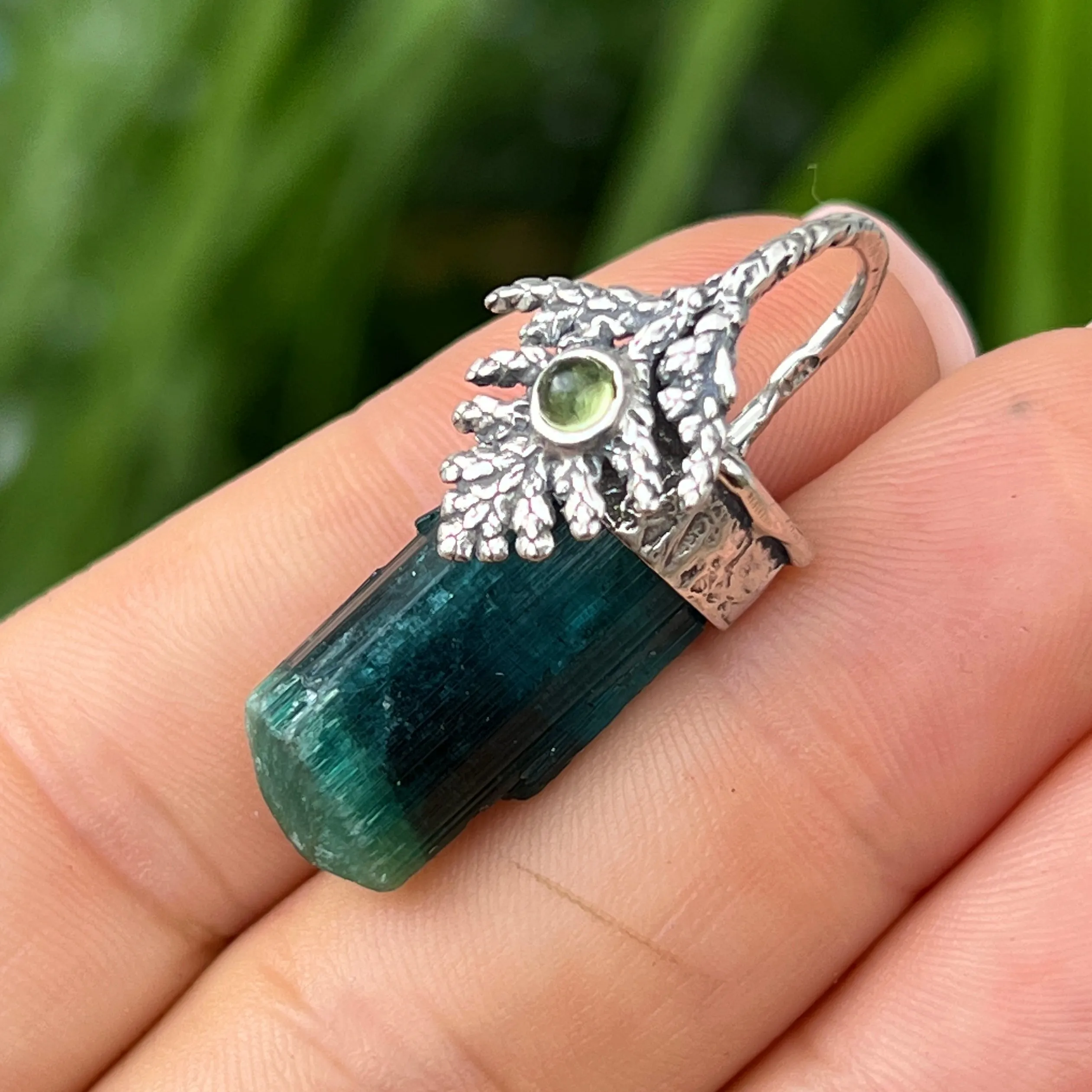PRE-ORDER FOR AMANDA- Tourmaline Silver Fairy Pendant