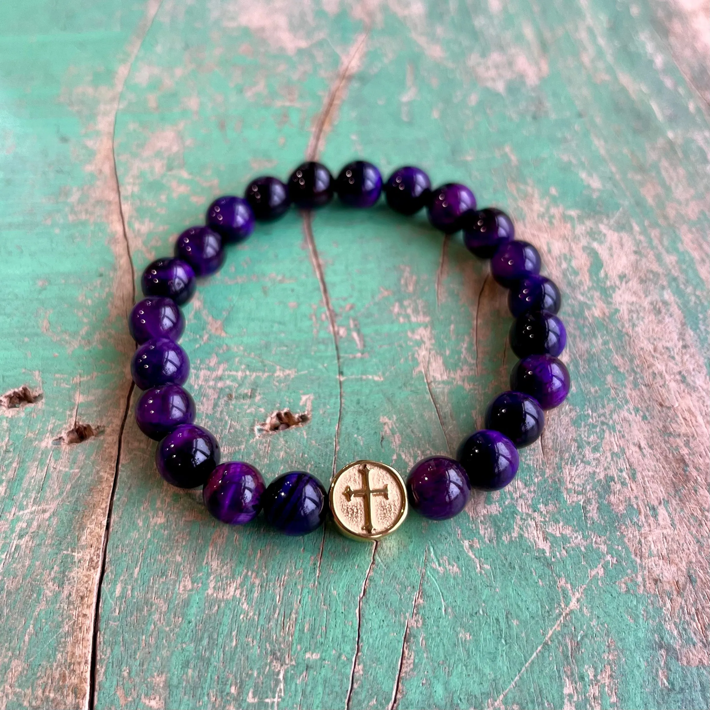 Purple Tiger Eye Bracelet