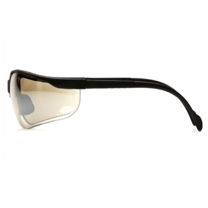 Pyramex SB1880S Venture II Glasses, Black Frame, Indoor/Outdoor Mirror Lens, 1 Each